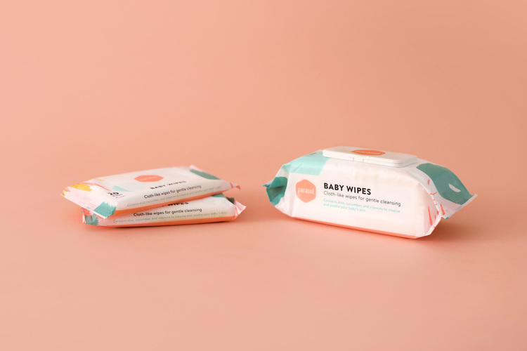 Parasol “飛濺的色彩”創(chuàng)意嬰兒尿不濕尿布+濕巾產品包裝設計－上海包裝設計公司