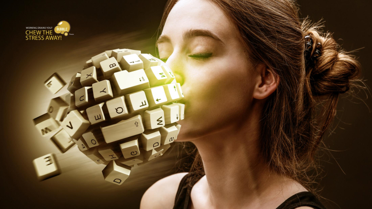 埃及Nabarosk口香糖平面創(chuàng)意廣告——“咀嚼壓力鍵盤(pán)”篇 埃及Nabarosk口香糖平面創(chuàng)意廣告——“咀嚼壓力鍵盤(pán)”篇