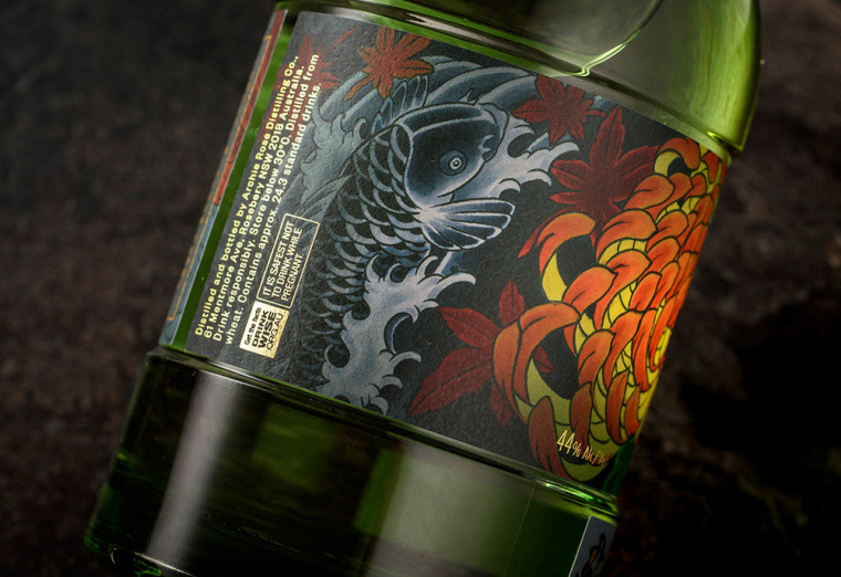 日式菊花楓葉插畫篇Archie Rose 杜松子酒包裝設(shè)計-上海包裝設(shè)計公司包裝欣賞