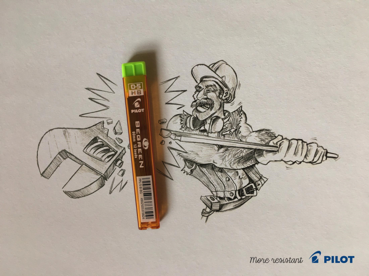 Pilot自動鉛筆芯文具平面創(chuàng)意廣告“更加堅固”篇-上海品牌設計公司 Pilot自動鉛筆芯文具平面創(chuàng)意廣告“更加堅固”篇-上海品牌設計公司