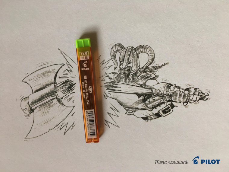 Pilot自動鉛筆芯文具平面創(chuàng)意廣告“更加堅固”篇-上海品牌設計公司 Pilot自動鉛筆芯文具平面創(chuàng)意廣告“更加堅固”篇-上海品牌設計公司