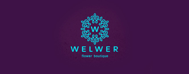 創(chuàng)意花朵標志設計欣賞 flower logo design-上海logo設計公司