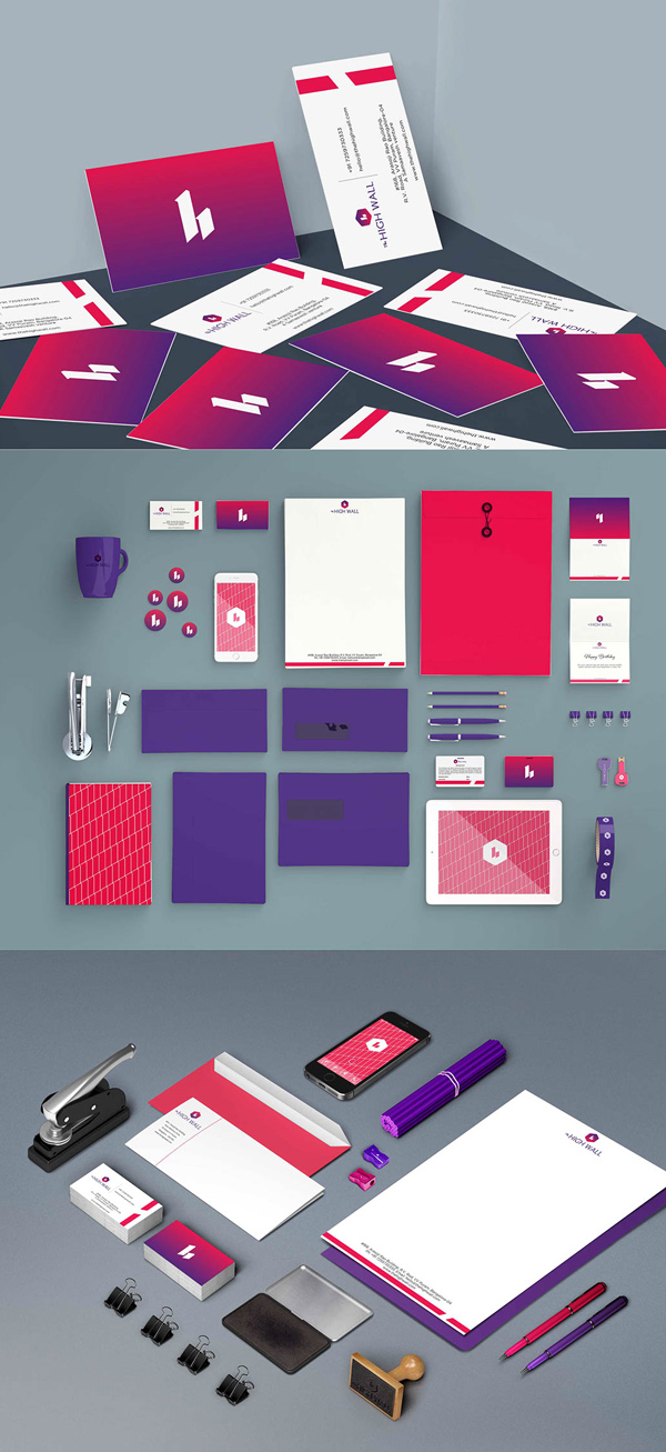 The High Wall 裝潢裝修公司logo設(shè)計(jì)與VI設(shè)計(jì)-上海VI設(shè)計(jì)公司