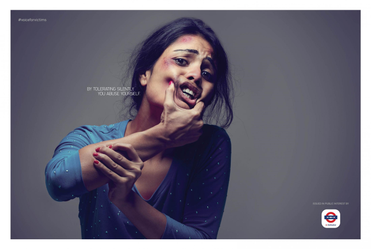 印度公益廣告欣賞——請(qǐng)不要忍受虐待“受害者的聲音”篇平面創(chuàng)意廣告 印度公益廣告欣賞——請(qǐng)不要忍受虐待“受害者的聲音”篇平面創(chuàng)意廣告