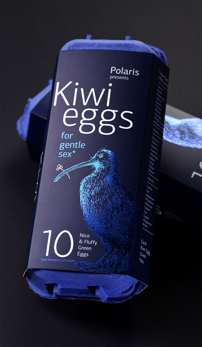Kiwi Eggs 獼猴桃水果禮盒包裝設計鳥類插畫包裝欣賞-上海包裝設計公司