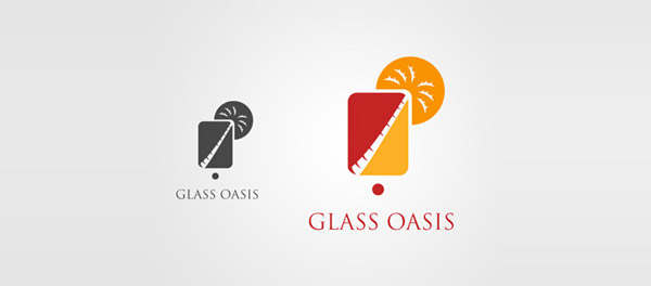 玻璃綠洲棕櫚樹logo-上海logo設(shè)計公司-上海品牌設(shè)計公司 玻璃綠洲棕櫚樹logo-上海logo設(shè)計公司-上海品牌設(shè)計公司