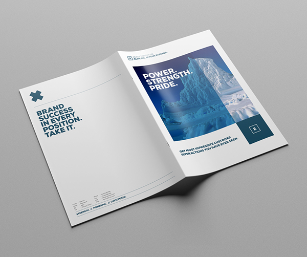 精英設計公司 Bifold 2色企業(yè)宣傳手冊設計模板-上海畫冊設計公司