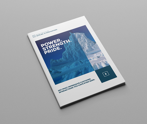 精英設計公司 Bifold 2色企業(yè)宣傳手冊設計模板-上海畫冊設計公司