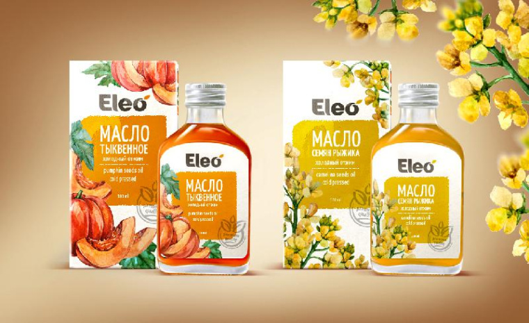 上海包裝設(shè)計公司尚略分享：Eleo 瓶裝植物油食用油包裝設(shè)計植物插畫版