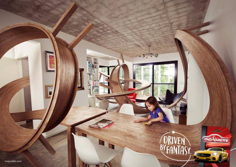 Majorette高級玩具車平面廣告創(chuàng)意設(shè)計作品，展現(xiàn)了非常的PS技巧