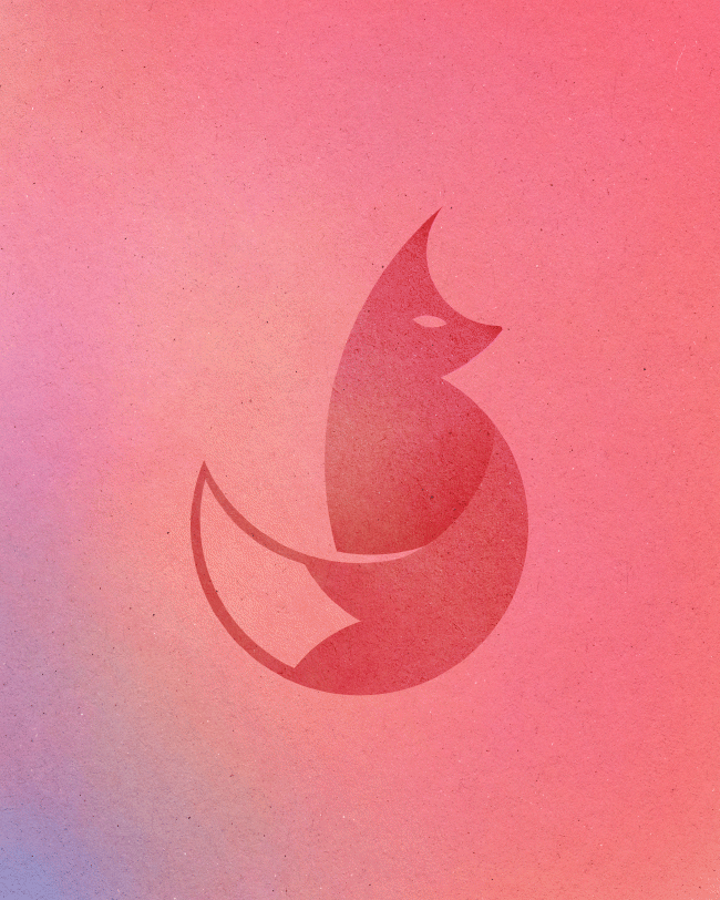 13個彩色動物狐貍logo設(shè)計——由13個圓圈標(biāo)準(zhǔn)化制圖創(chuàng)造的logo