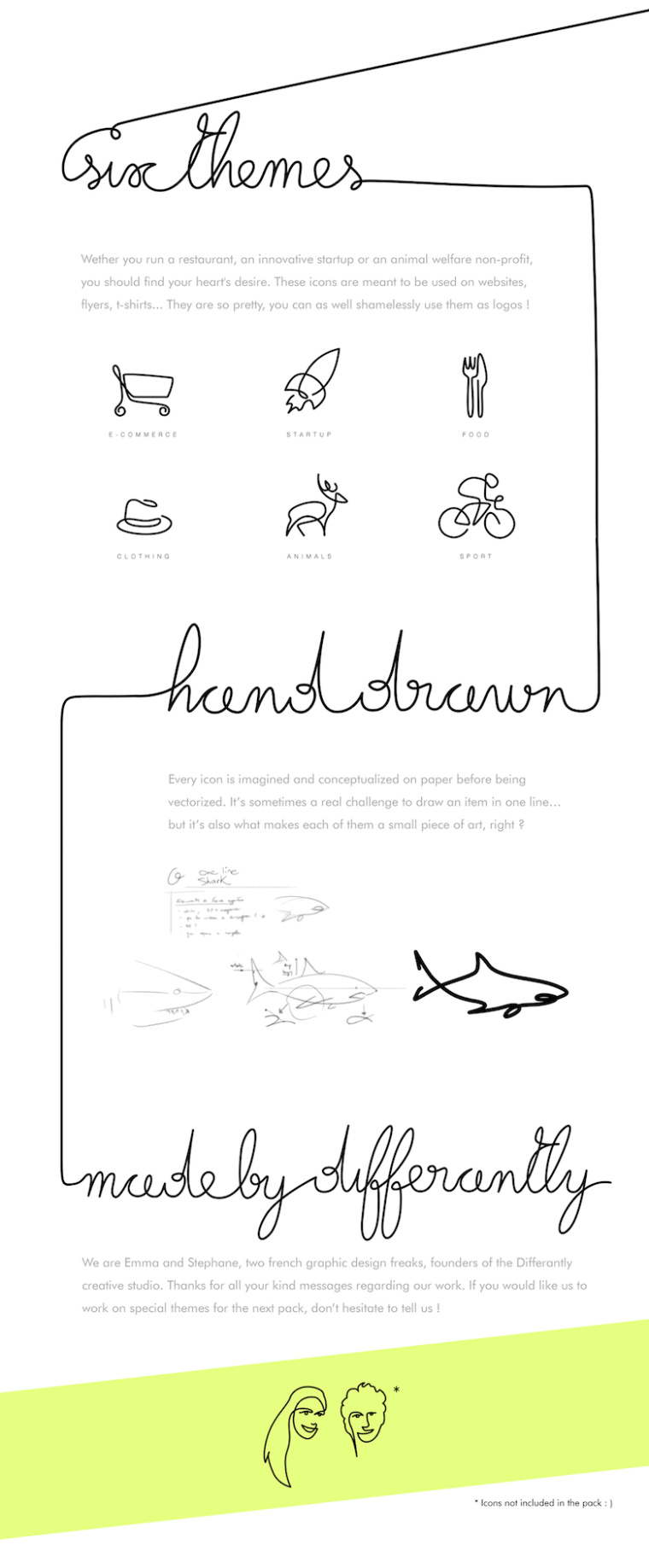 上海創(chuàng)意設(shè)計公司分享30個由單線線條繪制設(shè)計的圖標(biāo)