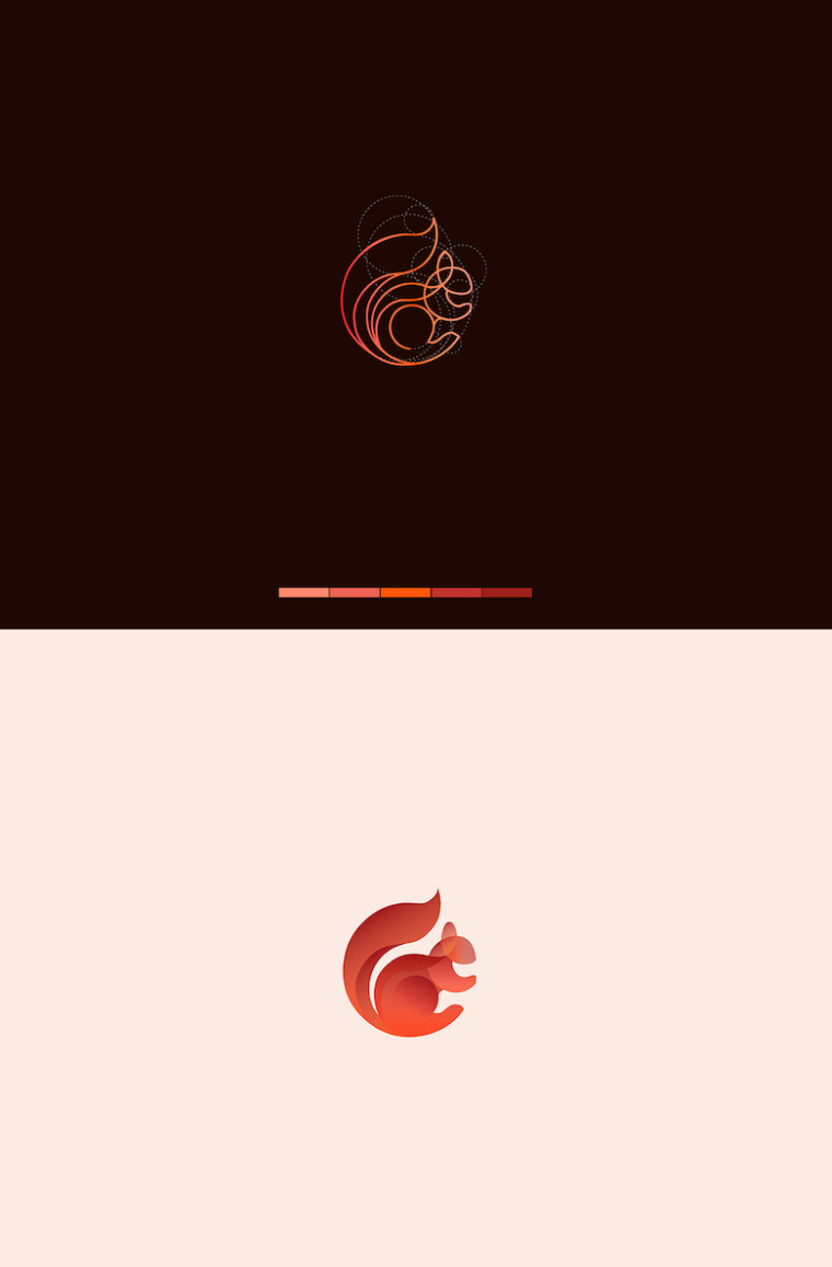 上海logo設(shè)計公司分享：基于幾何圓形創(chuàng)作設(shè)計的美麗動物標(biāo)識logo