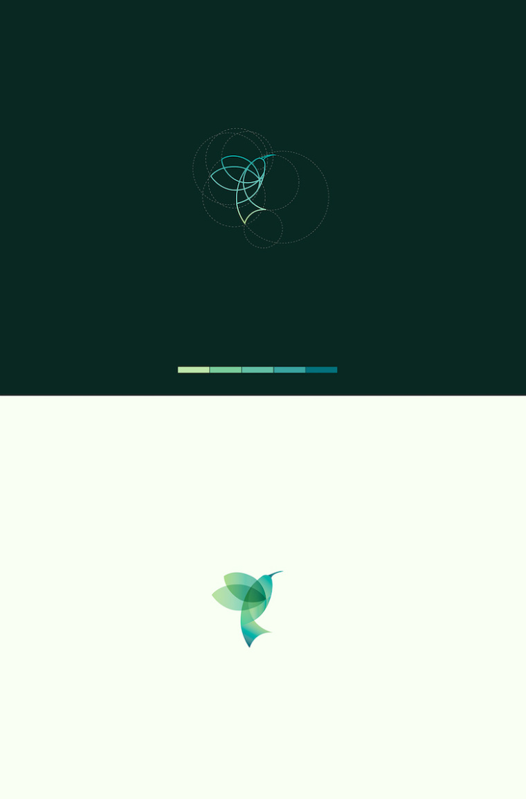 上海logo設(shè)計公司分享：基于幾何圓形創(chuàng)作設(shè)計的美麗動物標(biāo)識logo