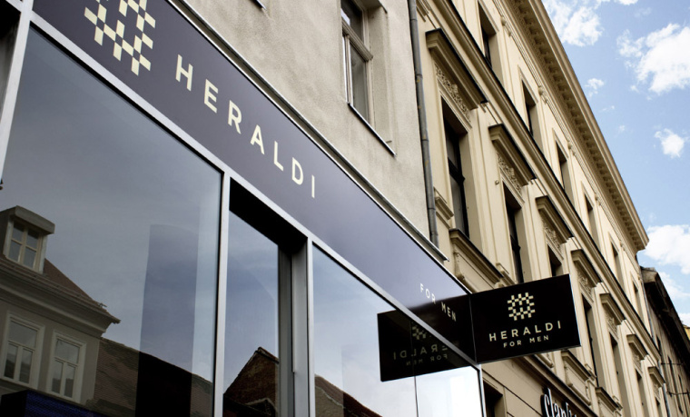 Heraldi 男士時(shí)裝店服飾logo設(shè)計(jì)品牌vi形象設(shè)計(jì)-專賣店室內(nèi)設(shè)計(jì)