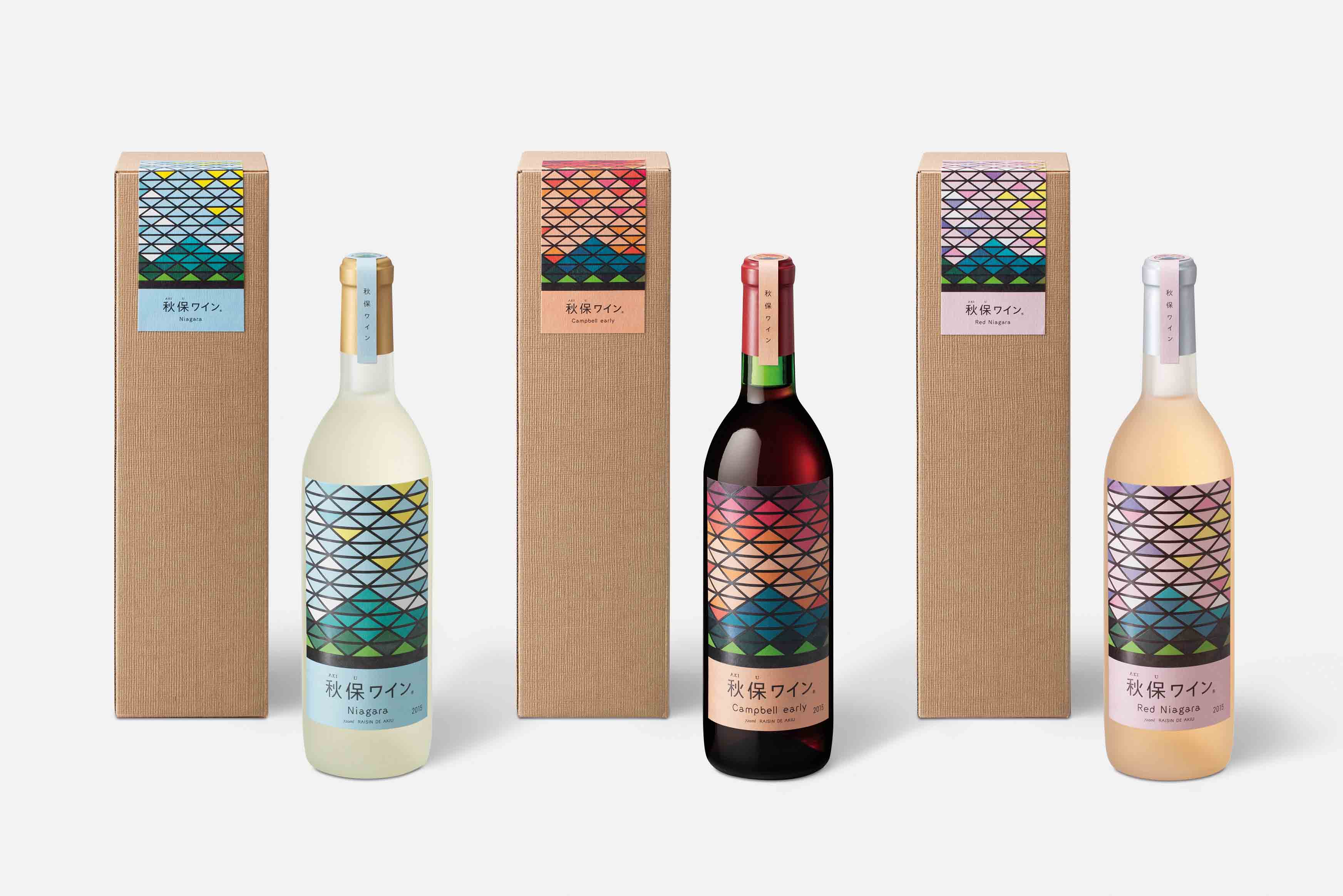 日式格子風(fēng)景幾何圖案篇秋保葡萄酒包裝設(shè)計(jì)-上海紅酒包裝設(shè)計(jì)公司