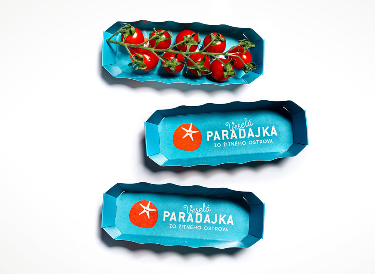 藍(lán)綠色快樂(lè)品牌番茄包裝設(shè)計(jì)欣賞-上海有機(jī)農(nóng)產(chǎn)品包裝設(shè)計(jì)公司分享