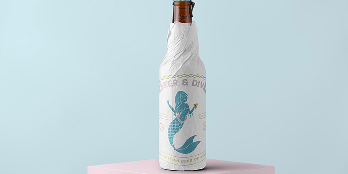 美人魚(yú)插畫(huà)風(fēng)啤酒包裝設(shè)計(jì)-上海包裝設(shè)計(jì)公司