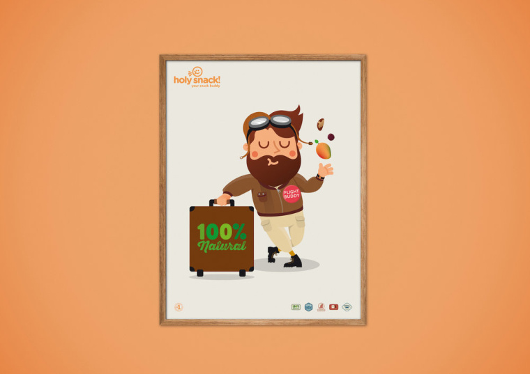 提升身體活力的holy 休閑零食小吃包裝設(shè)計人物插畫設(shè)計-上海品牌策劃包裝設(shè)計公司