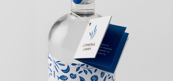 Asimenia白酒包裝藍(lán)色標(biāo)簽設(shè)計(jì)包裝插畫設(shè)計(jì)-上海包裝設(shè)計(jì)公司