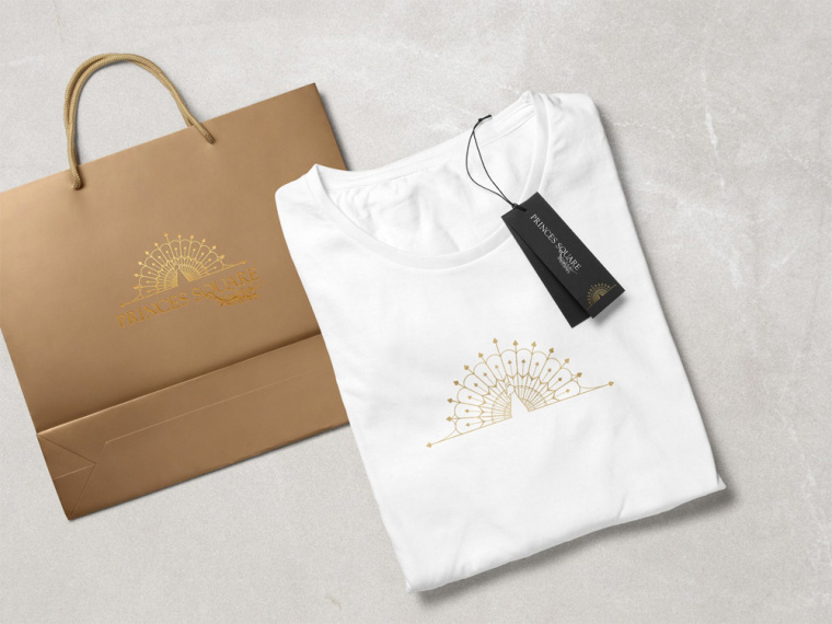 Princes 王子購物中心商場孔雀logo設(shè)計品牌vi形象設(shè)計-上海vi設(shè)計公司