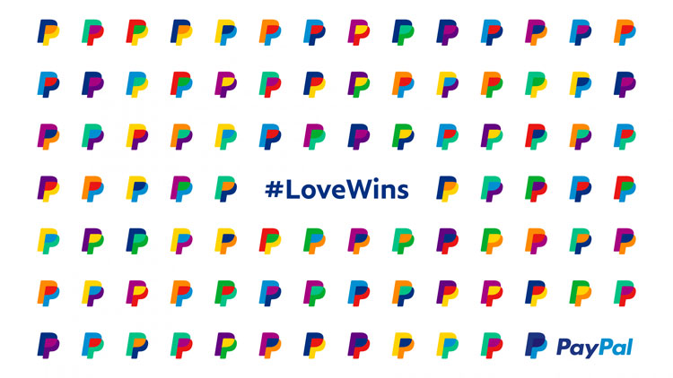 上海品牌VI設(shè)計公司分享：PayPal全球品牌推廣視覺識別設(shè)計指南-炫彩logo變體組合強烈視覺效果