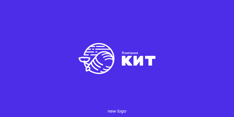 KIT音樂機構logo設計-麥克風的鯨魚尾形狀-上海logo設計公司