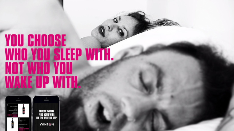 Wine On 葡萄酒網(wǎng)站平面廣告創(chuàng)意設(shè)計欣賞“尖叫文案-愛人”篇-上海廣告營銷創(chuàng)意策劃設(shè)計公司