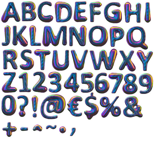 立體水感多彩創(chuàng)意英文字體設計-上海品牌設計公司