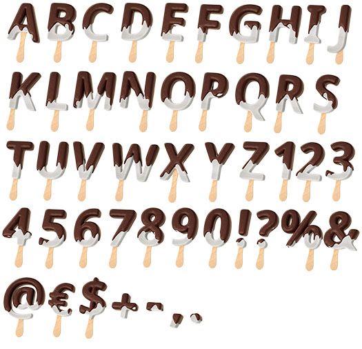 巧克力牛奶創(chuàng)意英文字體設計-上海品牌設計公司