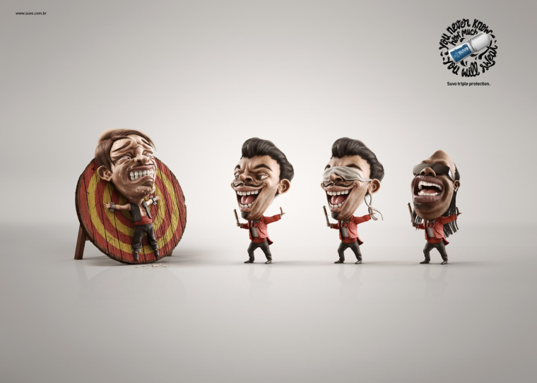 SUVO抑汗劑平面創(chuàng)意廣告“被虐”篇-上海廣告策劃設(shè)計(jì)公司