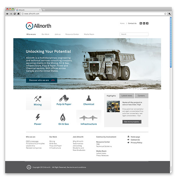 Allnorth多學(xué)科工程技術(shù)服務(wù)咨詢公司品牌形象推廣設(shè)計-網(wǎng)站設(shè)計