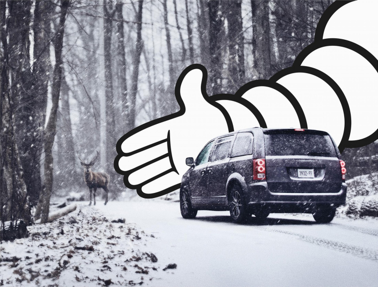 米其林輪胎安全-雪鹿平面廣告創(chuàng)意設(shè)計(jì)-上海廣告策劃設(shè)計(jì)公司