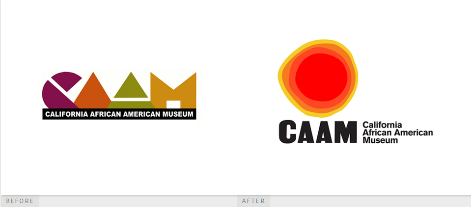 加州非裔美國人博物館品牌logo設(shè)計與視覺形象識別設(shè)計-新舊logo對比