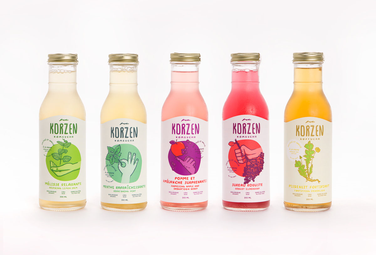 Korzen 健康果汁包裝設(shè)計插畫設(shè)計欣賞-上海包裝設(shè)計公司