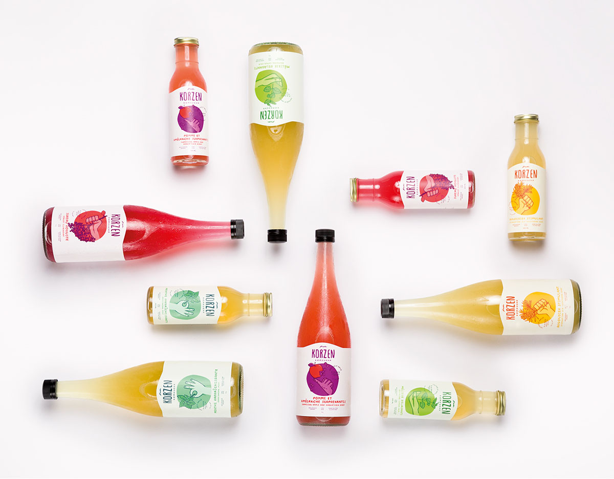 Korzen 健康果汁包裝設(shè)計插畫設(shè)計欣賞-上海包裝設(shè)計公司