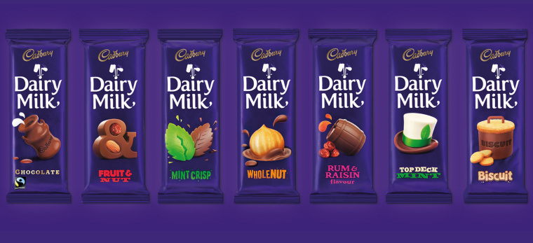 吉百利牛奶巧克力品牌設(shè)計(jì)包裝設(shè)計(jì)欣賞