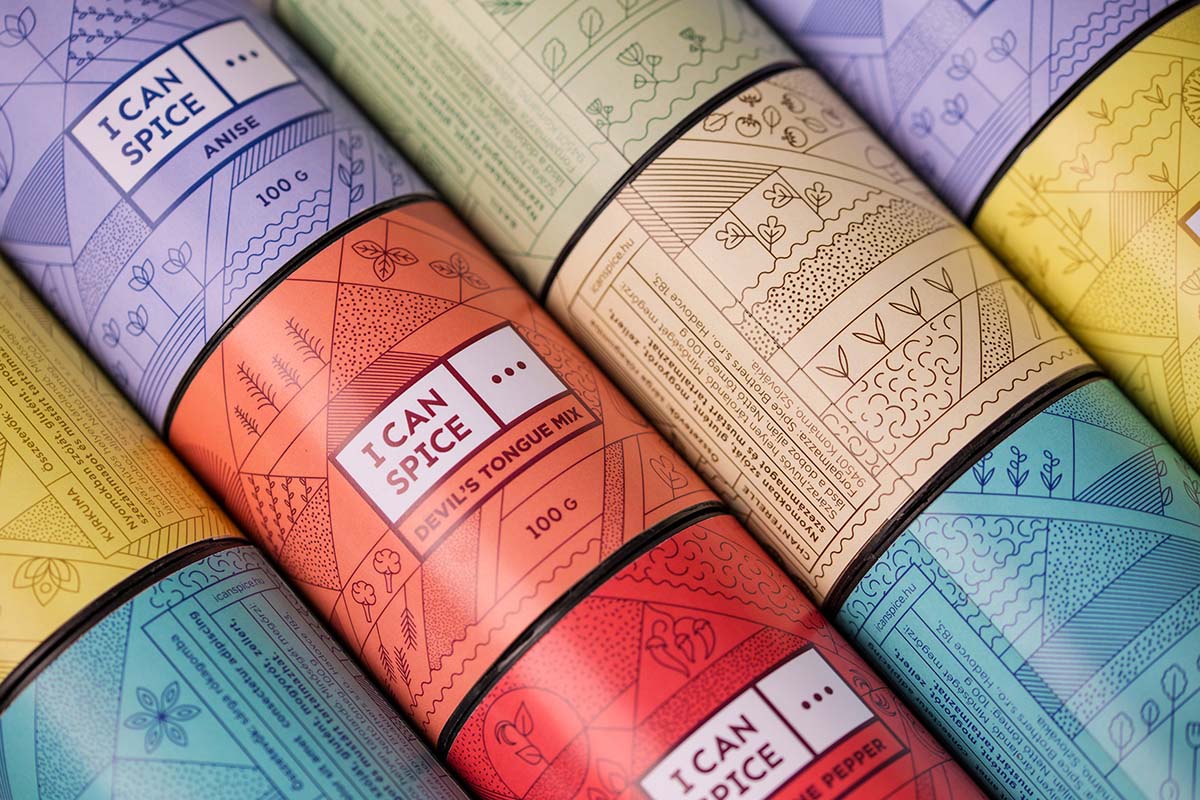 幾何線條圖形風(fēng)“I Can Spice”香料調(diào)料包裝設(shè)計(jì)-上海包裝設(shè)計(jì)公司