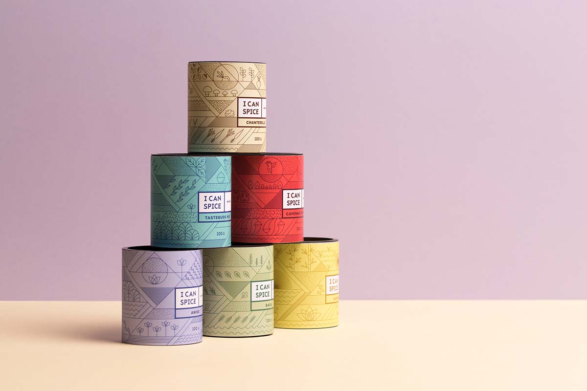 幾何線條圖形風(fēng)“I Can Spice”香料調(diào)料包裝設(shè)計(jì)-上海包裝設(shè)計(jì)公司