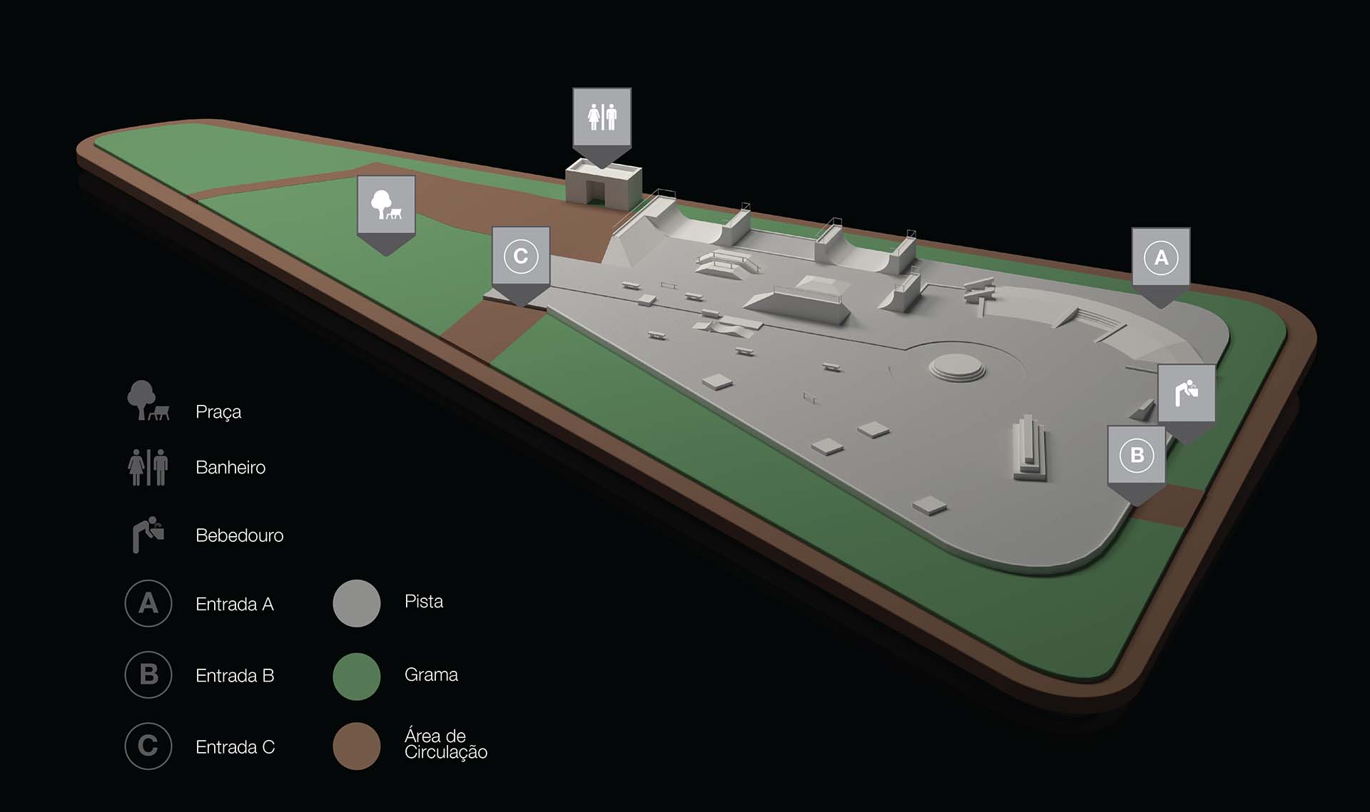 IAPI滑板主題公園導視系統(tǒng)設(shè)計-上海導視設(shè)計公司