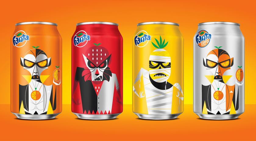 芬達萬圣節(jié)系類可愛汽水飲料包裝設計-上海包裝設計公司