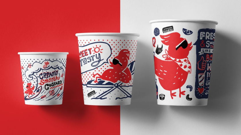 老板牌雞肉炸雞漢堡快餐品牌形象設(shè)計與外賣產(chǎn)品包裝設(shè)計“詼諧和時髦的插畫”