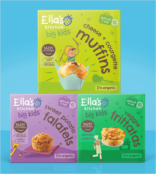 Ella''s Kitchen兒童冷凍食品系列新品logo設(shè)計(jì)包裝設(shè)計(jì)