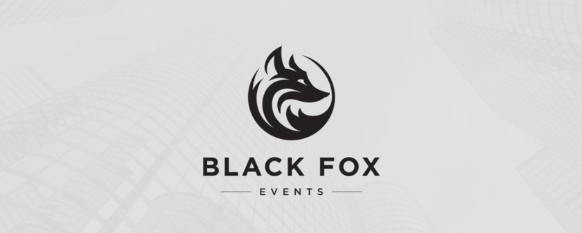 優(yōu)雅的單黑色logo設(shè)計-黑狐貍活動公司logo設(shè)計