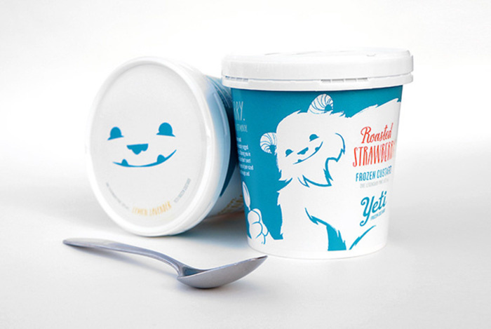 雪人冷凍蛋奶凍包裝設(shè)計(jì)“雪球熊”