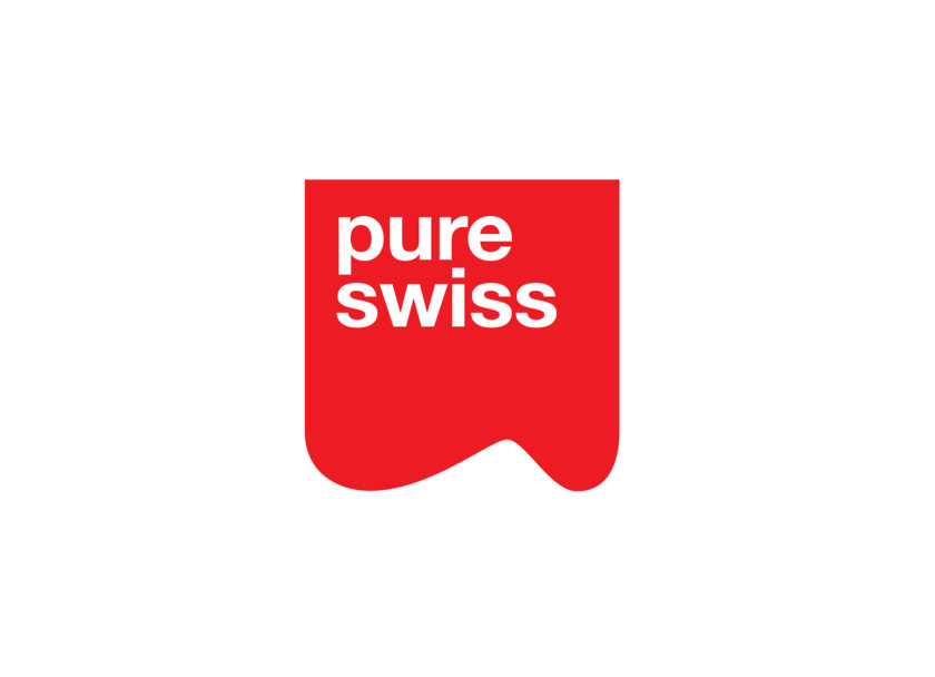 瑞士酸奶PURE SWISS品牌logo設(shè)計(jì)