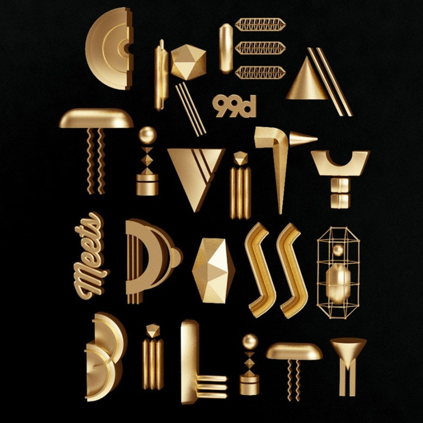 3D設(shè)計(jì)-創(chuàng)意和有趣的金屬海報(bào)設(shè)計(jì)，