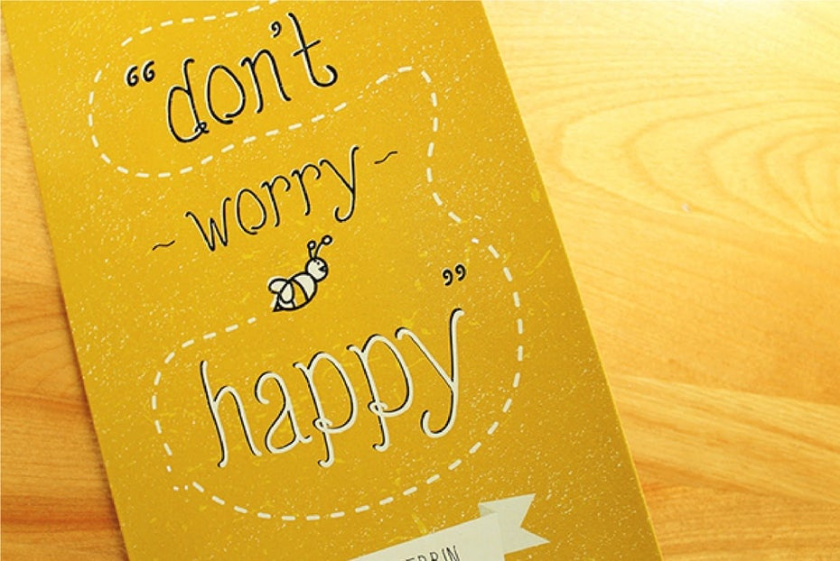 古怪的字體-別擔(dān)心蜜蜂開(kāi)心卡設(shè)計(jì)