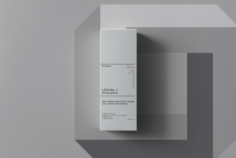 LESS化妝品品牌：最小的品牌標(biāo)識與最簡單的包裝設(shè)計(jì)