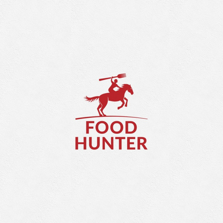 食物獵人的紅色商標(biāo)logo-上海Logo設(shè)計(jì)公司logo設(shè)計(jì)最終指南 食物獵人的紅色商標(biāo)logo-上海Logo設(shè)計(jì)公司logo設(shè)計(jì)最終指南